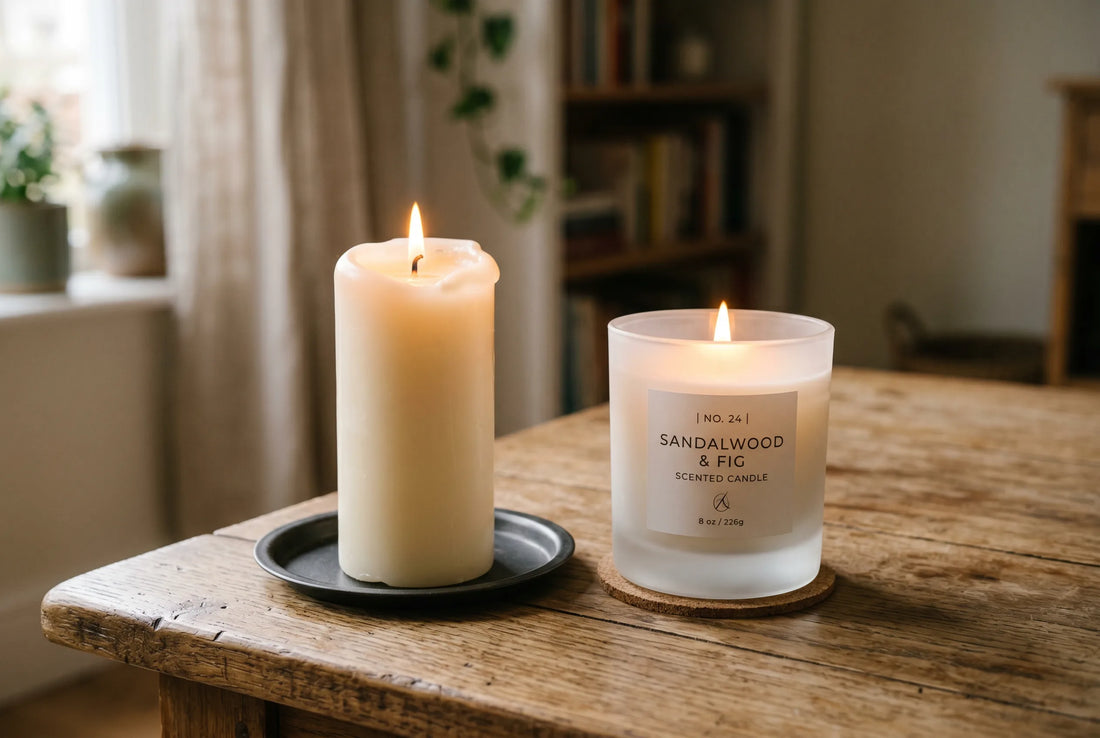 Comparaison entre bougie d'ambiance et bougie parfumée PHLAME
