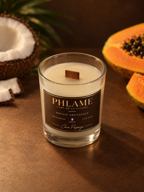 Bougie parfumée — Coco-papaye — PHLAME