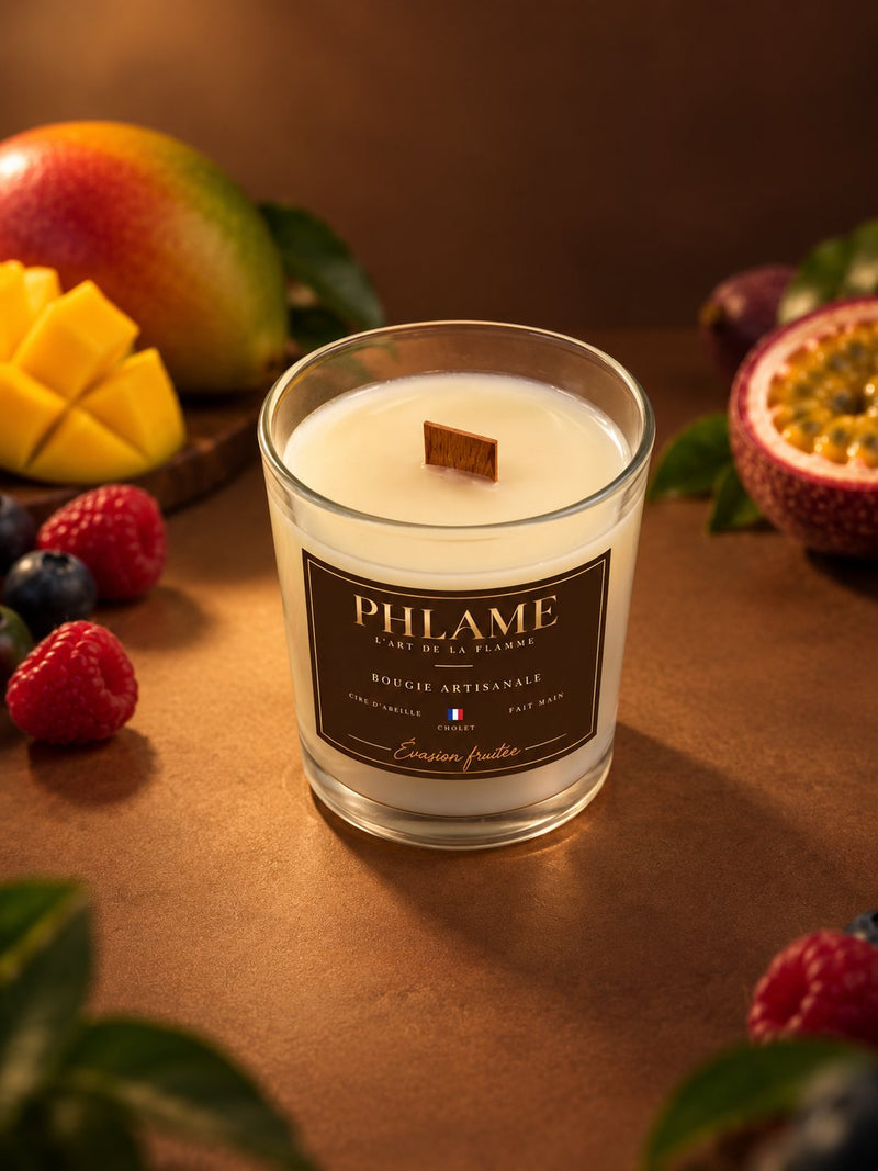 Bougie parfumée Évasion fruitée PHLAME, contenance 75 g, vue 1